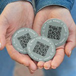 Buy the Bride a Drink Bachelorette Party QR Code 6 Cm Round Badge<br><div class="desc">Round up some free drinks for the bride at her bachelorette party or bachelorette weekend with these personalised QR code buttons in sage green. Design features two lines of custom text (shown with "buy the bride a drink" and "scan to pay by Venmo") in white lettering, with a customisable QR...</div>