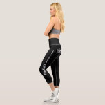 Buy the Bride a Drink  Capri Leggings<br><div class="desc">Black capri pants are personalised with the brides's name on the leg and "Buy the Bride a Drink" on the backside. Great bachelorette party or girl's weekend outfit for everyone in the bride's tribe to wear. MATCHING items in our collection.</div>