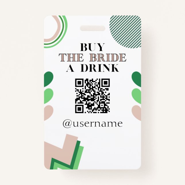 Buy the Bride a Drink Crowdfund Bachelorette ID Badge (Front)