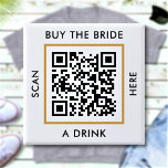 Buy The Bride A Drink Custom QR Code Bachelorette 15 Cm Square Badge<br><div class="desc">Upload a QR code, add text, and easily create your personalised button. Click EDIT to change the background colour or text colour. You can TRANSFER this DESIGN on other Zazzle products and adjust it to fit most of the Zazzle items. Standard Studio designs are made in high-resolution vector graphics for...</div>