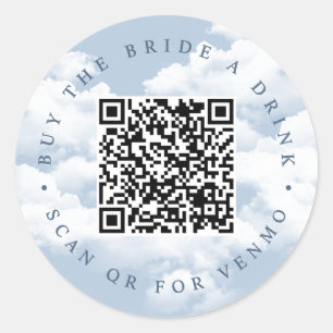 Buy The Bride A Drink "On Cloud Nine" Bachelorette Classic Round Sticker
