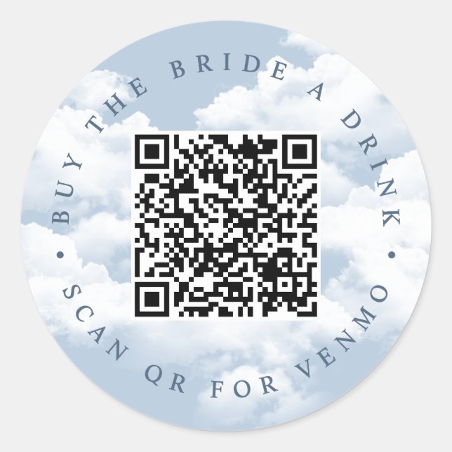 Buy The Bride A Drink "On Cloud Nine" Bachelorette Classic Round Sticker (Front)