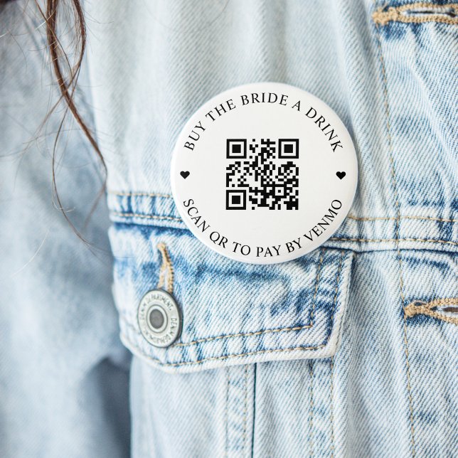 Buy The Bride A Drink QR Code Button (Creator Uploaded)