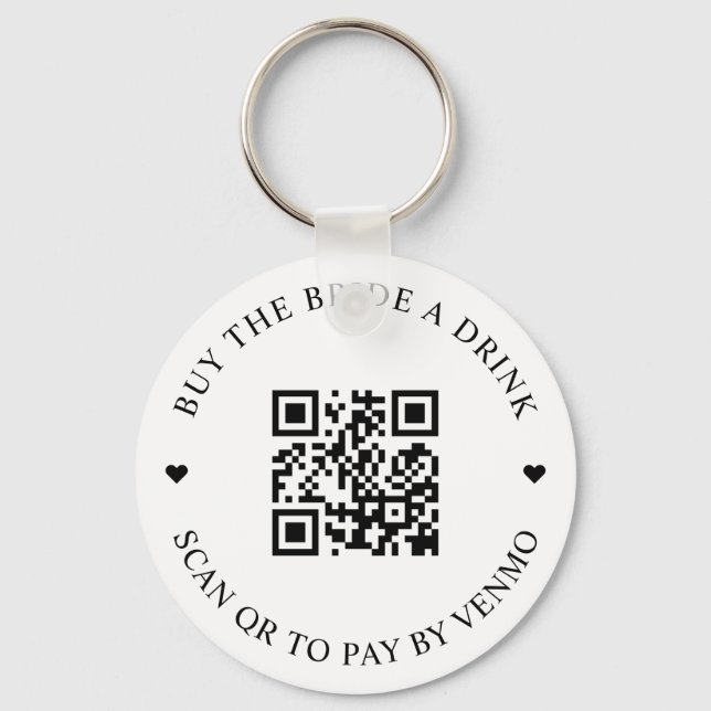 Buy The Bride A Drink QR Code Key Ring (Front)