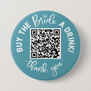 Buy The Bride A Drink QR Code Pink Bachelor Button
