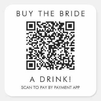 Buy the Bride a Drink QR Sticker