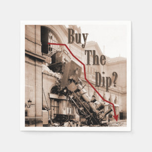 Buy The Dip Stock Market Humour Napkin