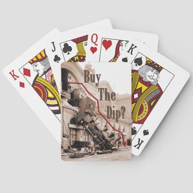 Buy The Dip Stock Market Humour Playing Cards (Back)