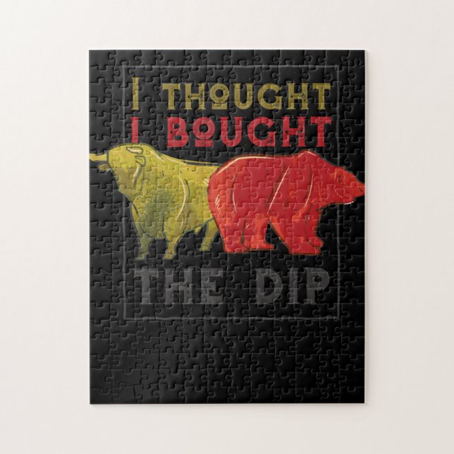 Buy The Dip, Trading,Trader And Shares Jigsaw Puzzle (Vertical)