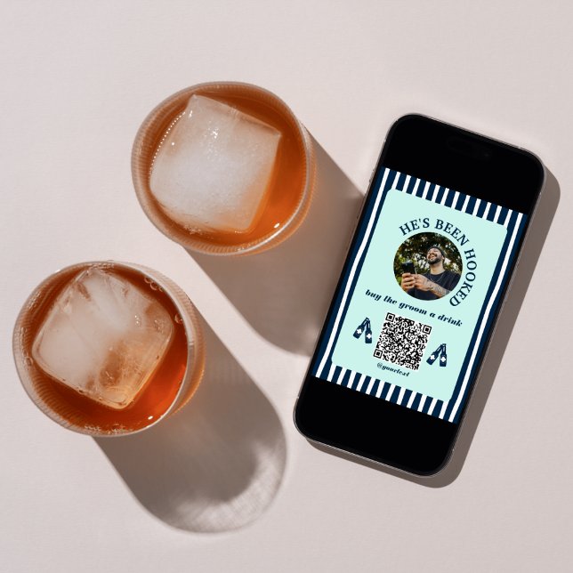 Buy The Groom A Drink Photo Qr Code Bachelor Party Card (Buy The Groom A Drink Photo Qr Code Bachelor Party Card)