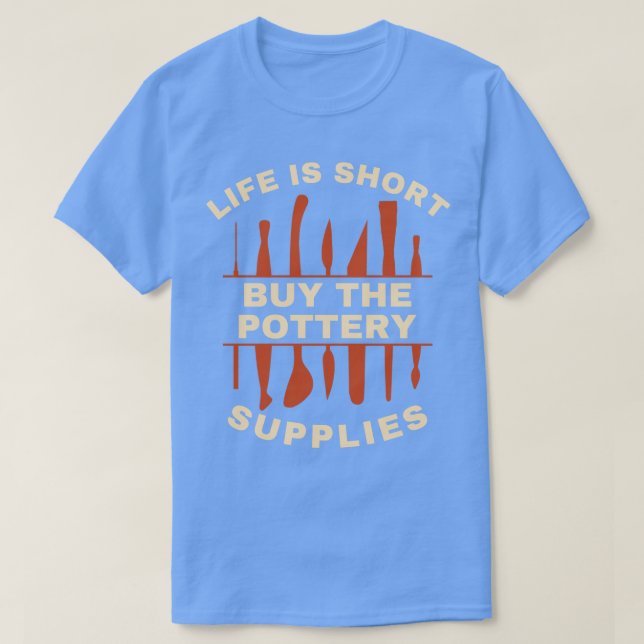 Buy The Pottery Supplies Funny Potter Clay Kiln T-Shirt (Design Front)