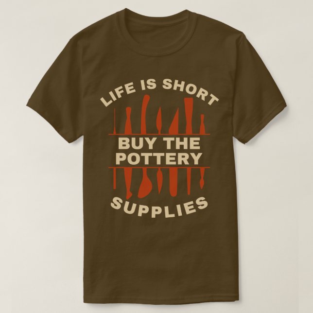 Buy The Pottery Supplies Funny Potter Clay Kiln T-Shirt (Design Front)