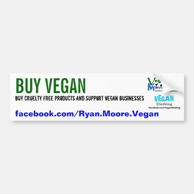 BUY VEGAN BUMPER STICKER (Front)