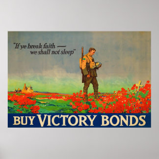 Buy Victory Bonds ~ Vintage World War 1. Poster