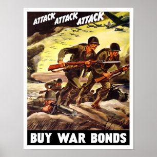 Buy War Bonds -- WW2 Propaganda Poster
