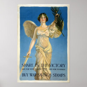 Buy War Savings Stamps, 1918. Vintage WWI Poster