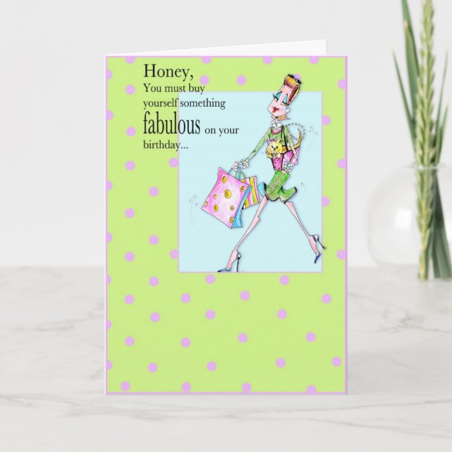 Buy yourself something Birthday card (Front)