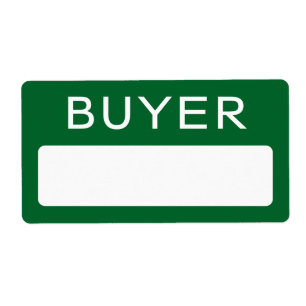 Buyer Vendor Name Tag Stickers Trade Show Events
