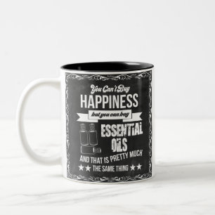 Buying Essential Oils equals Happiness Two-Tone Coffee Mug