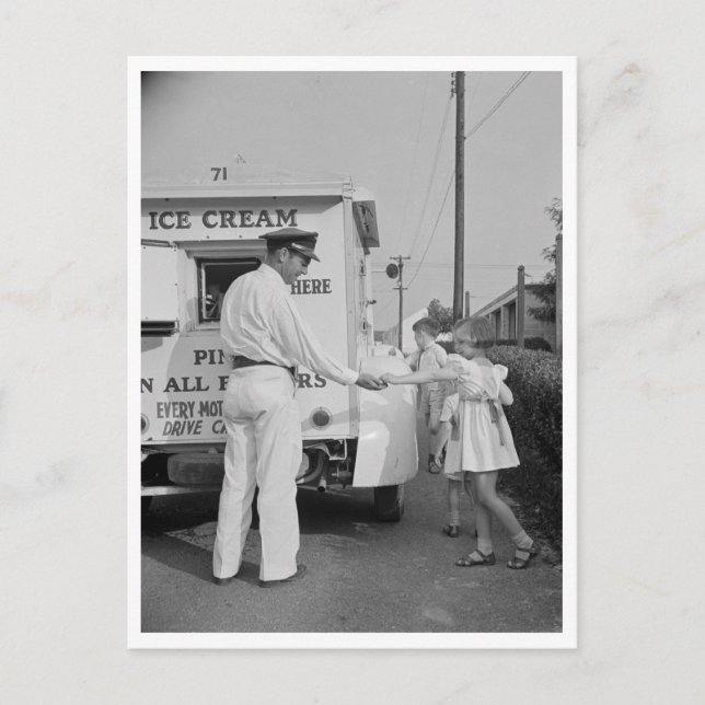 Buying Ice Cream Postcard (Front)