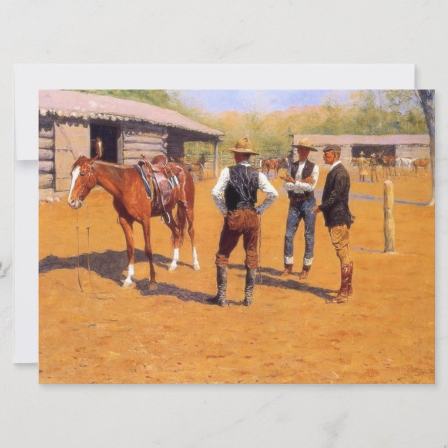 Buying Polo Ponies in the American Old West  Card (Front)