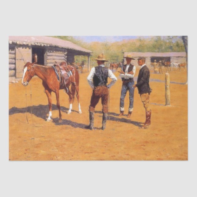 Buying Polo Ponies in the American Old West  Tissue Paper (Front)