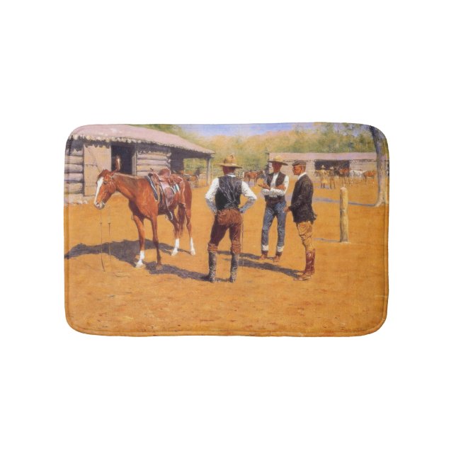 Buying Polo Ponies in the American Wild West  Bath Mat (Front)