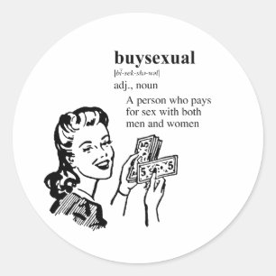 BUYSEXUAL CLASSIC ROUND STICKER