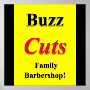 Buz Cuts Family Barbershop Poster Matte