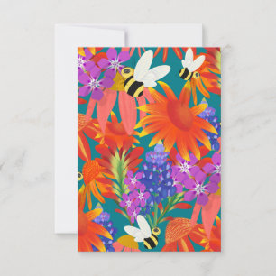 Buzz Among Blooms-Teal Grove_Thank You Thank You Card