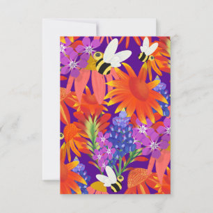 Buzz Among Blooms-Violet Bloom_Thank You Thank You Card