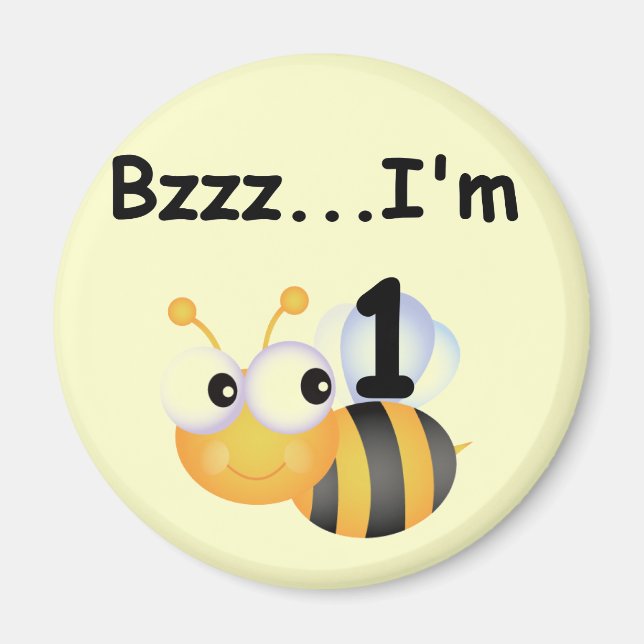 Buzz Bumblebee 1st Birthday T-shirts and Gifts Magnet (Front)