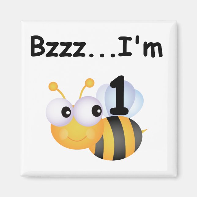 Buzz Bumblebee 1st Birthday T-shirts and Gifts Magnet (Front)