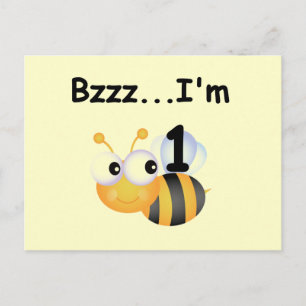 Buzz Bumblebee 1st Birthday T-shirts and Gifts Postcard