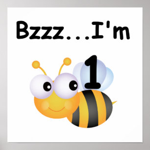 Buzz Bumblebee 1st Birthday T-shirts and Gifts Poster
