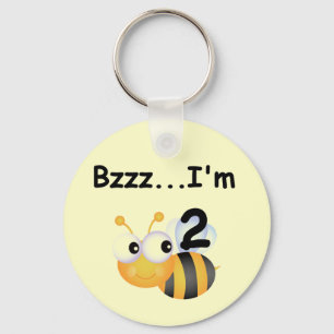 Buzz Bumblebee 2nd Birthday T-shirts and Gifts Key Ring