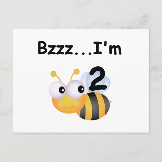 Buzz Bumblebee 2nd Birthday T-shirts and Gifts Postcard (Front)