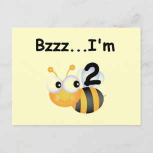 Buzz Bumblebee 2nd Birthday T-shirts and Gifts Postcard