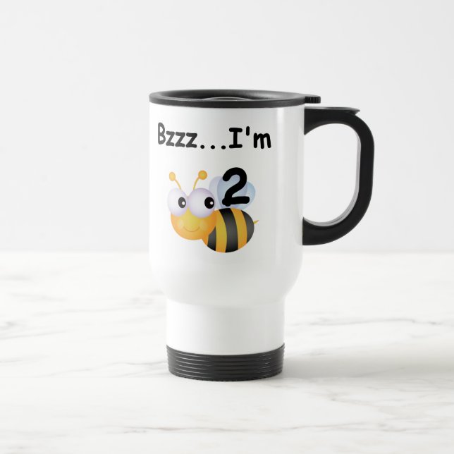 Buzz Bumblebee 2nd Birthday T-shirts and Gifts Travel Mug (Right)