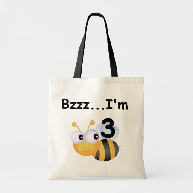 Buzz Bumblebee 3rd Birthday T-shirts and Gifts Tote Bag (Front)