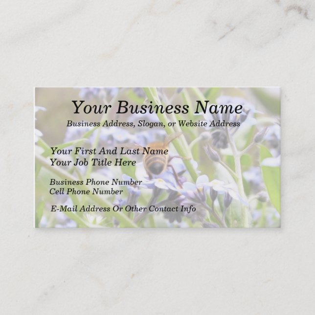 Buzz!  Busy Bee Backside Business Card (Front)