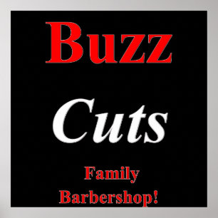 Buzz Cuts Family Barbershop Poster Matte