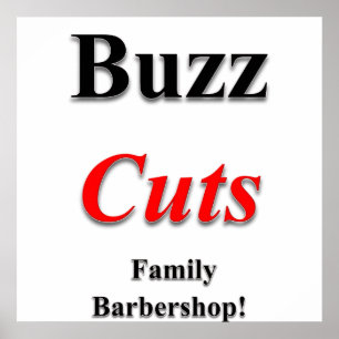 Buzz Cuts Family Barbershop Poster Matte