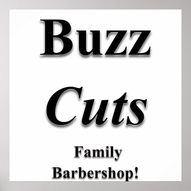 Buzz Cuts Family Barbershop Poster Matte (Front)