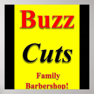 Buzz Cuts Family Barbershop Poster Matte