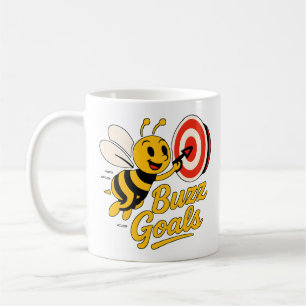 Buzz Goals Motivational Bee Coffee Mug