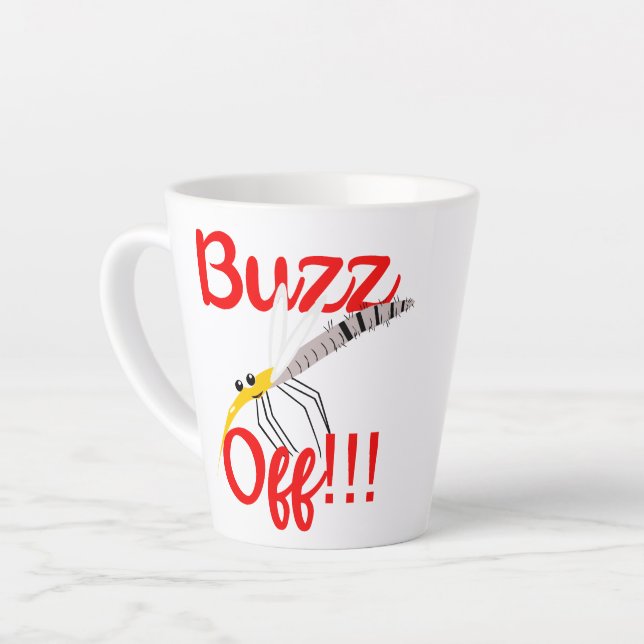 Buzz Off Latte Mug (Left Angle)