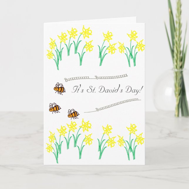 BuzzAboutBees Happy St David's Day Card (Front)