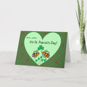 BuzzAboutBees St Patrick's Day greeting card