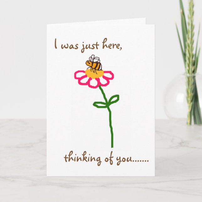 BuzzAboutBees 'Thinking Of You' - Sweet Little Bee Card (Front)